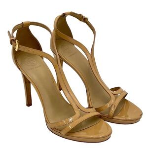 Tory Burch Women’s Tan/Beige Strappy High Heel Sandals Size: 8 with Dust…